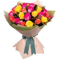 Heavenly Assemble of36 Mixed Color Long Stemmed Roses