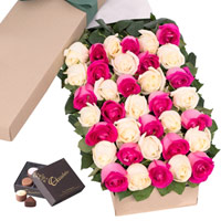Spectacular Bunch of36 Long Stemmed Roses in Gift Box