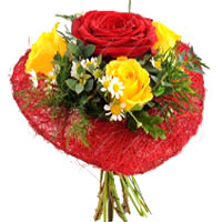 Color: yellow - red<br>The red rose Red Naomi is with their velvety petals in th...