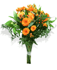 Celebrate any occasion with a bright, beautiful gerbera, chrysants and euphorbia...