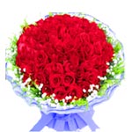 Bright Embracing Love Red Roses Bouquet