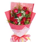 Beautiful Be Mine Forever 9 Red Roses Bouquet