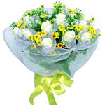 Captivating Touch of Love Bouquet of 18 White Roses