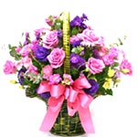 Regal Assortment of Mixed Flowers in a Basket