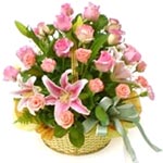 Beautiful Embracing Pureness Pink Flower Arrangement