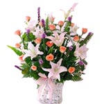 Fashionable Royalty Selection Basket of Mixed Flowers