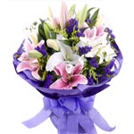 Vibrant Collection of 20 Pink and White Fragrant Lilies