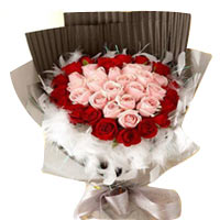 Blushing One Sided Roses Bouquet<br/><br/>
