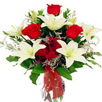 Blushing Love Mixed Flowers in a Vase<br/><br/><br/>