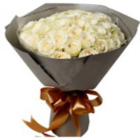 Beautiful and Pure White Roses Bunch