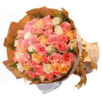 Impressive Mixed Color Rose Bouquet
