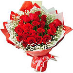 Bouquet of red roses ...