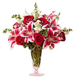Oriental Lilies n Roses- a perfect blend specially made by our experts to portra...