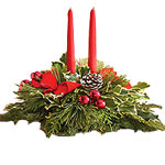 This Flower Gathering with Candle is a striking floral gift for any special occa...