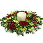 Deliver this Captivating Flower Gift Arrangement with Candle and make a stunning...