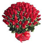 What could be more beautiful than this bunch of 100 red rose arrangement- a gift...