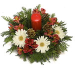 Celebrate the holiday season with this appealing New Year table arrangement of r...