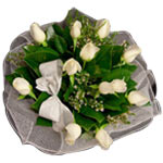 Charming White Roses Flower Bouquet