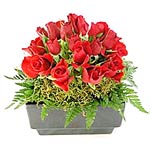 Beautiful 20 roses displayed in a pottery bowl with greenery to enhance. 
Order...