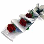 Three roses presented in a stunning wrap....