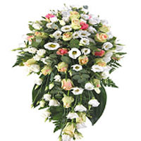 Wreath Of White n Pink Roses