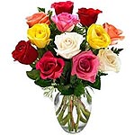 Beautifully Arranged Mixed Roses