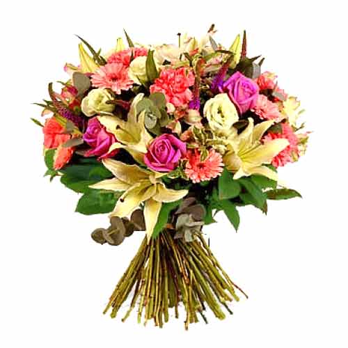 A Blend of Assorted Color Flowers in a Bouquet.<br...