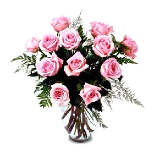 Pink Roses in Vase ....