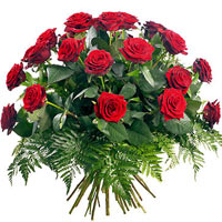 Two dozens of the most beautiful roses<br>25 roses with green additions creates...