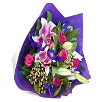 Fabulous bouquet of lilies, roses and irises ....