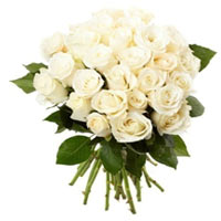 Graceful 24 White Roses Bouquet <br/>