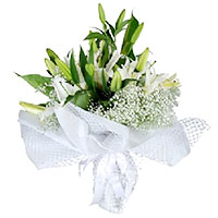 Innocent and elegant 6 Lilies Bouquet....