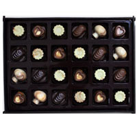 Classy Double Color Wooden Gift Box of Praline Chocolates