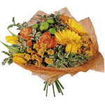 Arrangement of cut flowers in basket / dish  the extraordinary gift ...