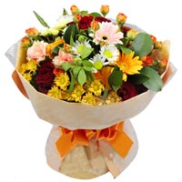 Multicolored Happy Sunshine Flower Bouquet