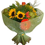 As sweet as summer, this delightful musical arrangement of sunflowers, gerberas,...