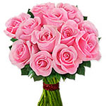Roses are the perfect gift for all seasons. A classic presentation of 10 pink ro...