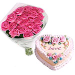  Present this classic bouquet of pink roses with s...