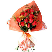Red Roses Bouquet (12 Roses)