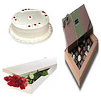 Dynamic League of Vanilla Cake, Roses Box and Chocolates Box