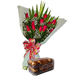 12 Red Roses Bouquet and Chocolates Special