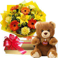 SPECIAL: Spring Bouqet + Teddy Bear + Chocolates