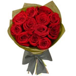 LONG STEMMED ROSE BOUQUET RED 12