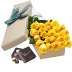 Charming Long Stemmed 24 Yellow roses