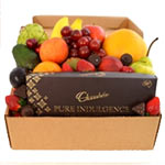 DELUXE FRUIT HAMPER WITH DARK CHOCS SPECIAL