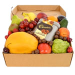 DELUXE FRUIT HAMPER WITH CHOC ALMONDS