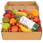 Classic Fruit Hamper With White Wine
