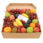Classic Fruit Hamper With Red Wine Large