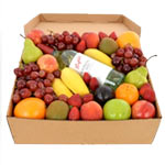 Classic Fruit Hamper With White Wine Large