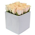 The Rose Cube White 16 is a stunning example of a traditional arrangement in a m...